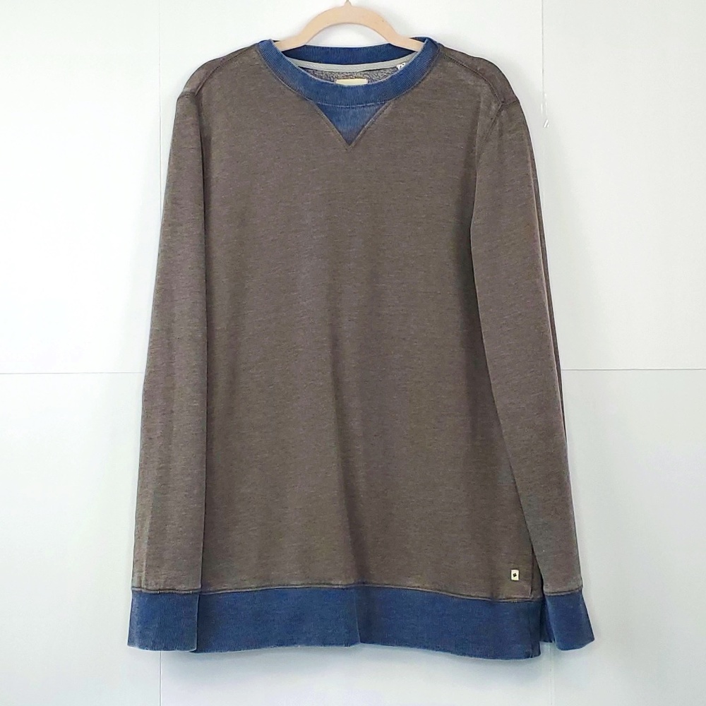 Rebel Canyon Gray & Blue Crew Sweatshirt Size: M